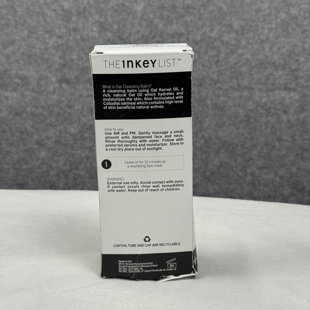 The INKEY List Oat Cleansing Balm 5oz 150ml Makeup Remover Sensitive Skin NEW